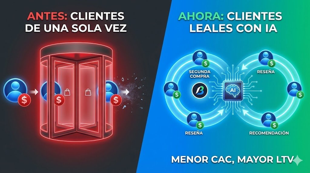 ¿Tu tienda es una puerta giratoria? Por qué te cuesta 5 veces más venderle a un desconocido y cómo la IA crea clientes leales